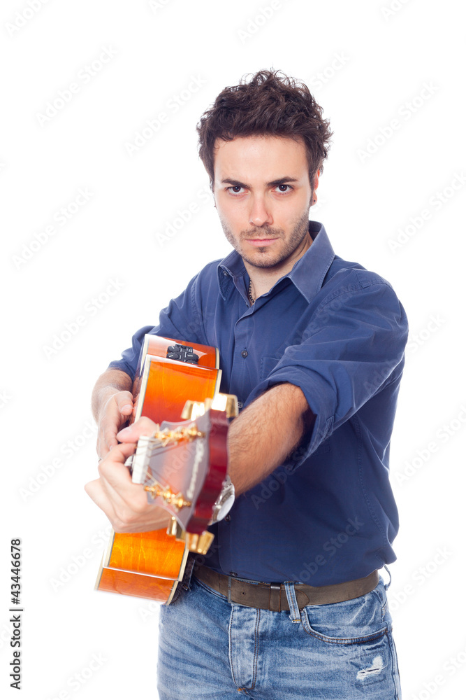 Young Man Playing Guitar Young Man Playing Guitar