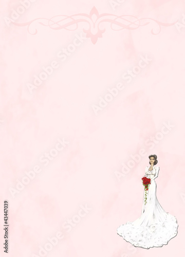 Pink Bride Stationery