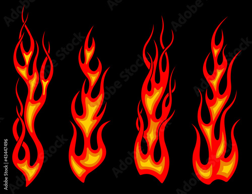 Tribal tattoo flames