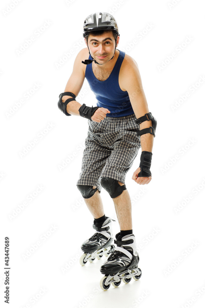 Fototapeta premium man in roller blades