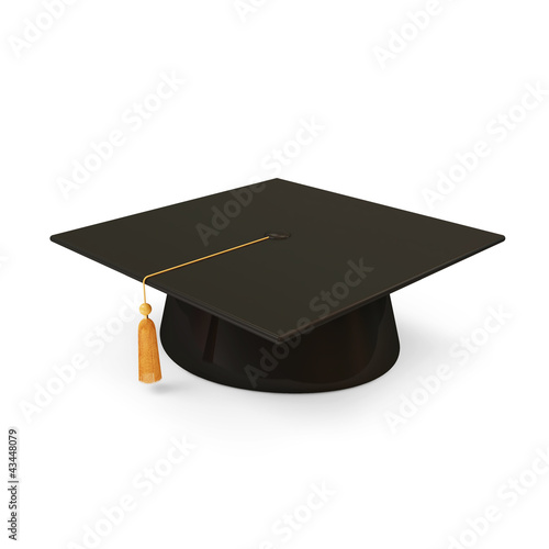 Graduation Cap isolated on white background photo