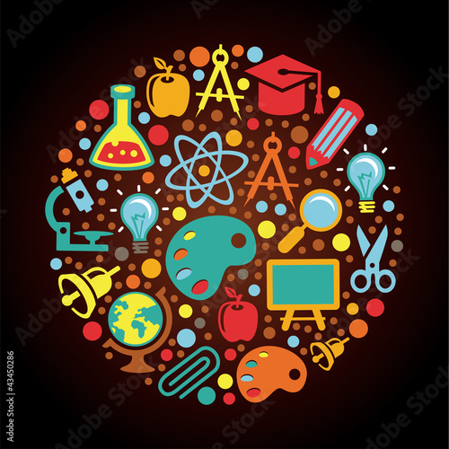 Radial Back to school concept