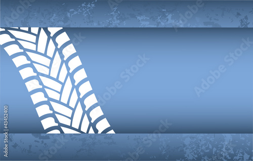 special blue grunge tire track background