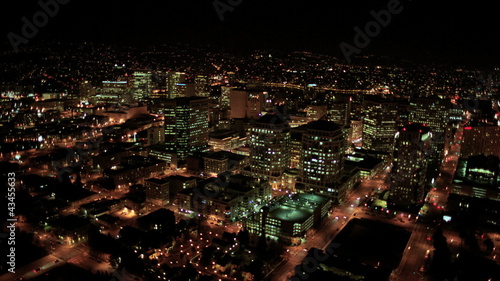 Wallpaper Mural Aerial night illuminated cityscape, North America Torontodigital.ca