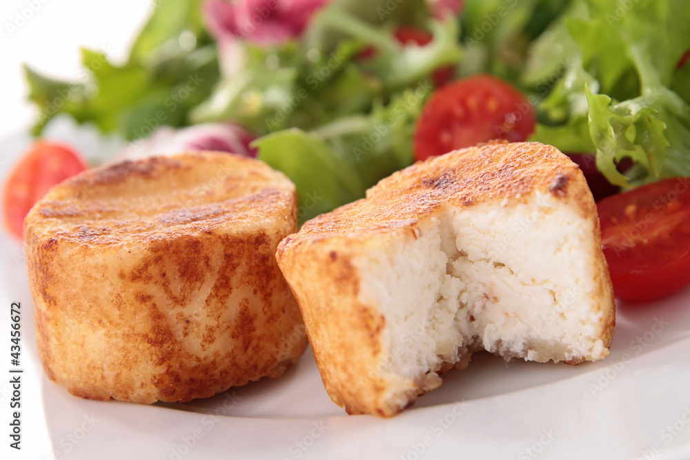 goat cheese fried and salad goat cheese fried and salad