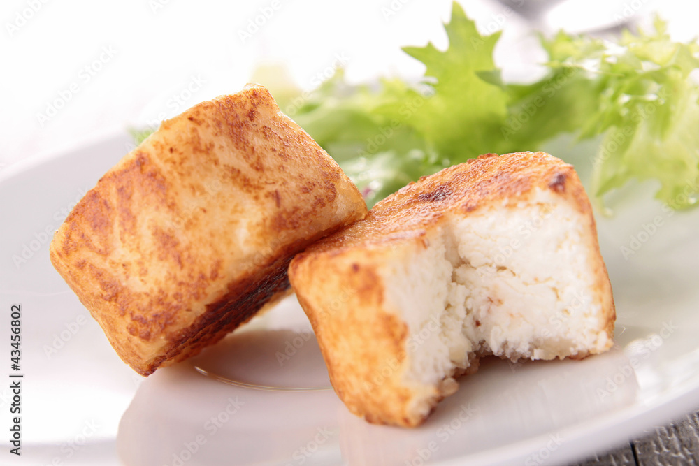 goat cheese fried and salad goat cheese fried and salad