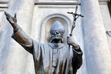 Statue of Pope John Paul the 2nd in warsaw, Poland.