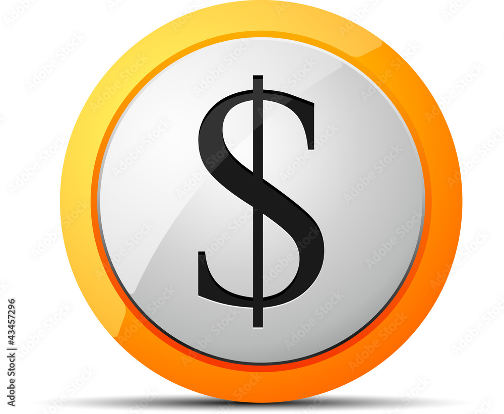 Obraz premium Dollar button