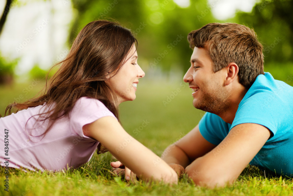 Smiling face to face Smiling face to face