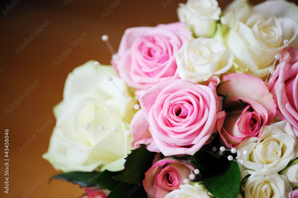 Pink and white roses