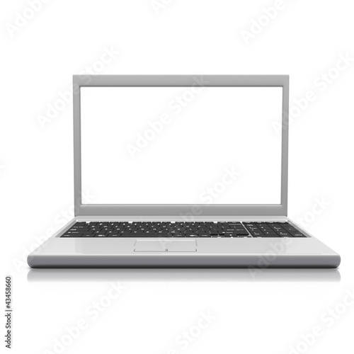 laptop - computer - notebook - izolowane białe tło