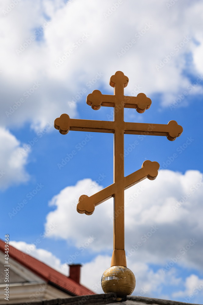 Orthodox cross - a symbol of religious. Orthodox cross - a symbol of religious.