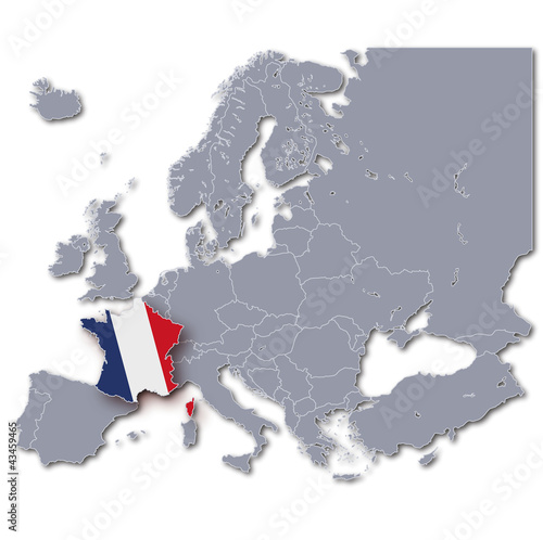 Europa-Karte Frankreich