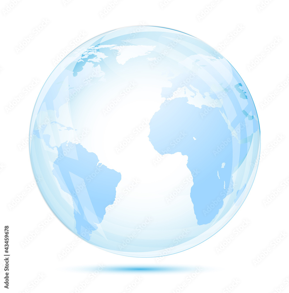 Globe glass in blue