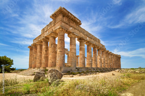 Obraz na płótnie Temple ruins, Selinunte, Sicily, Italy w salonie