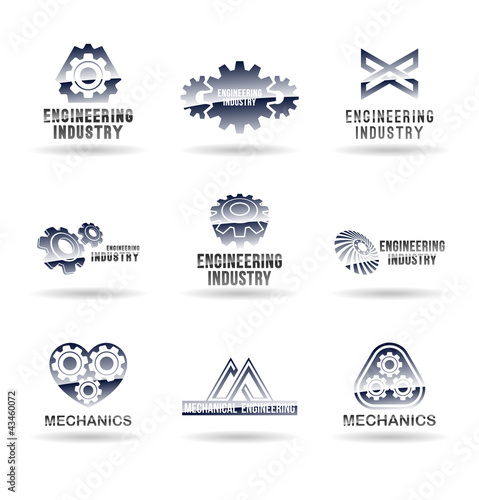 Set of mechanical engineering icons (set 2). Mechanic icon.