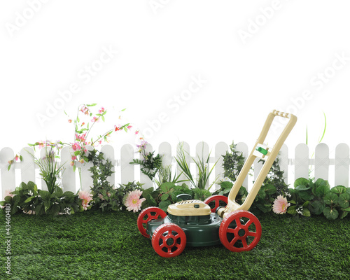 Toy Lawnmower Waiting photo