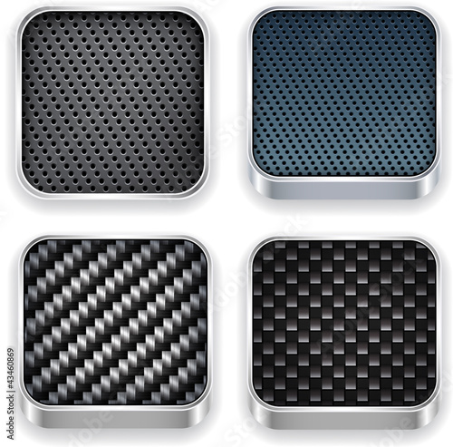 Square modern app template icons.
