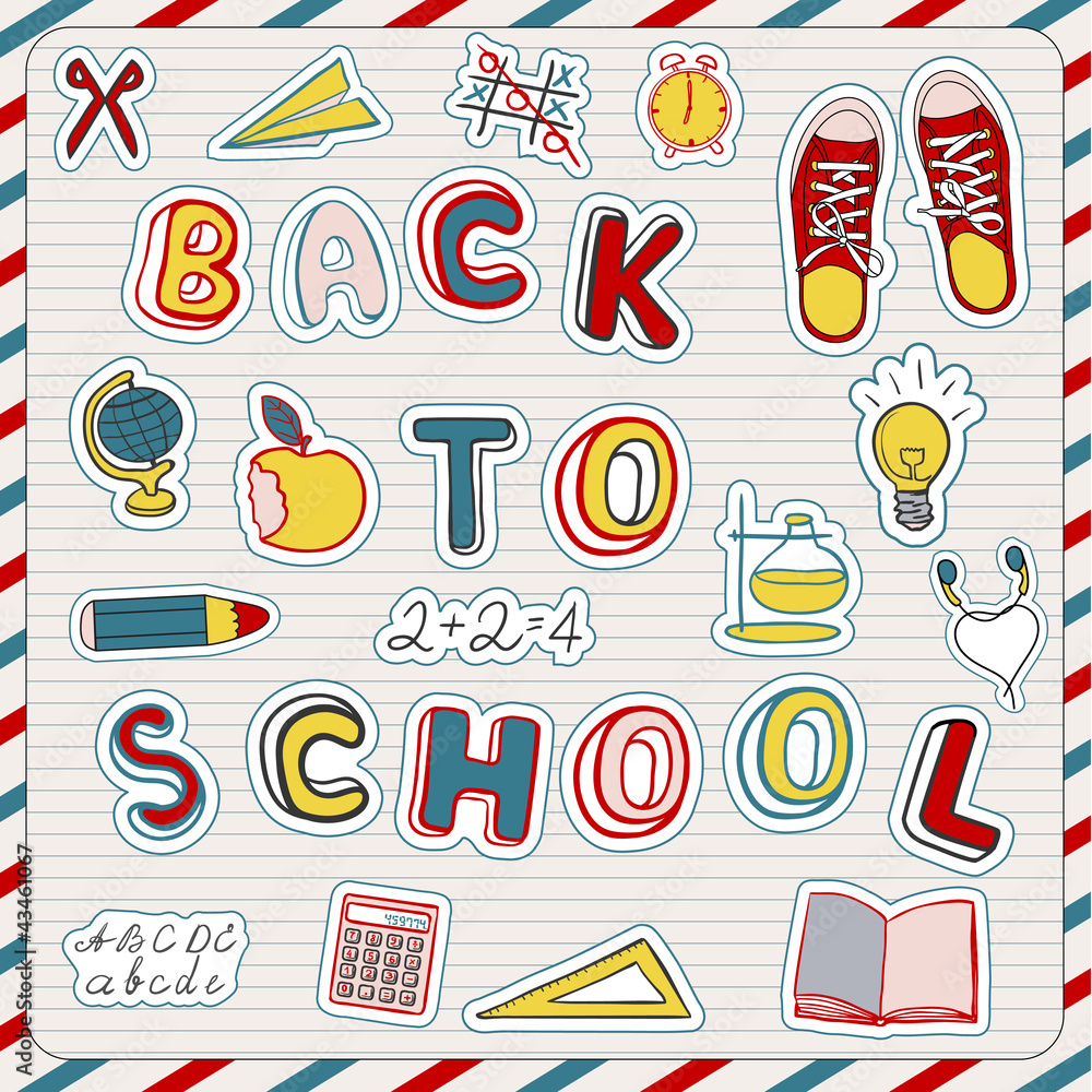back to school doodle icons collection back to school doodle icons collection