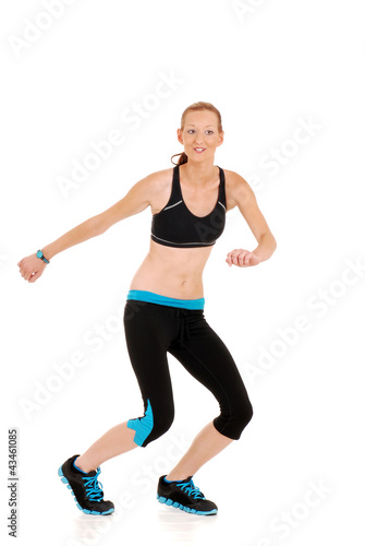 Dancing woman zumba fitness