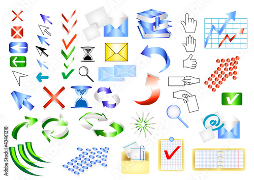 Icon vector set web design elements
