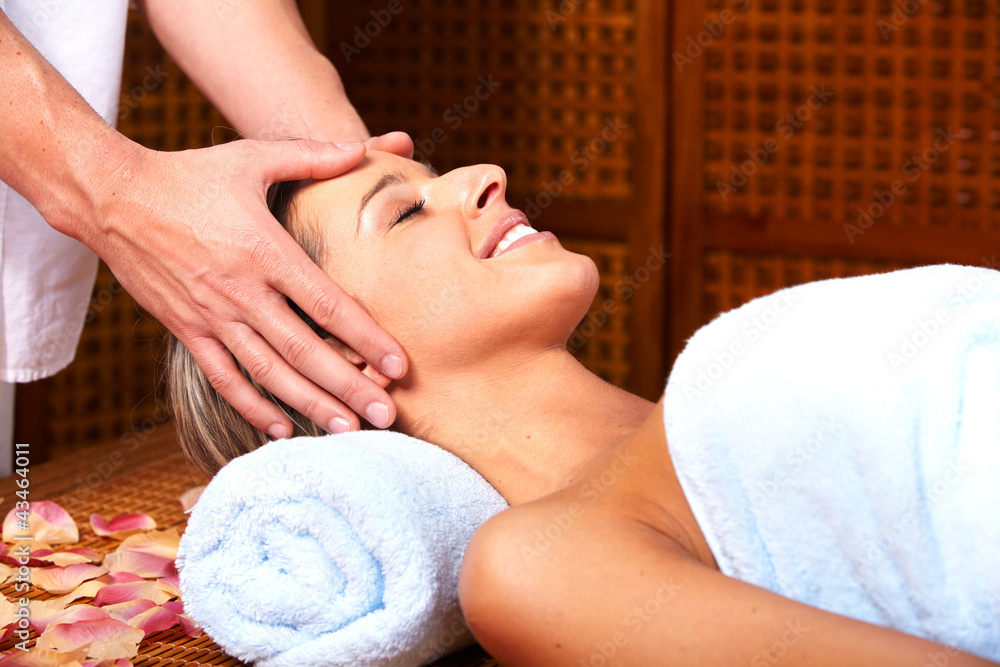 Young woman in Spa massage salon. Young woman in Spa massage salon.