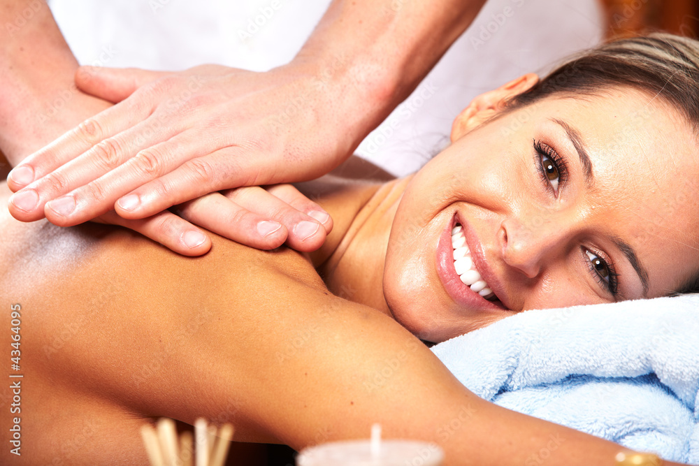 Young woman in Spa massage salon. Young woman in Spa massage salon.