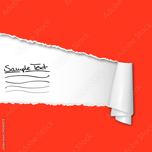 aufgerissenes Papier mit Textfreiraum