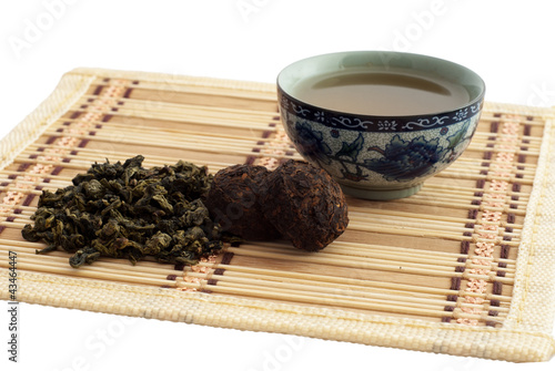 Obraz na płótnie Healthy green tea with cup w salonie
