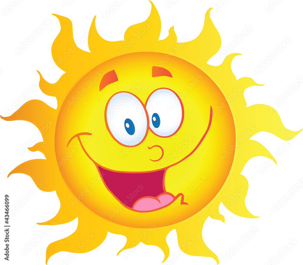 Happy Sun Cartoon Character Happy Sun Cartoon Character