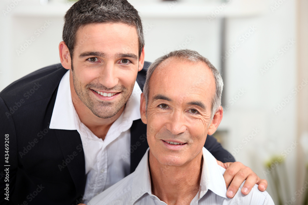 Fototapeta premium portrait of father and son