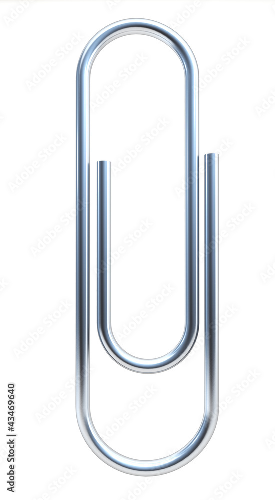 Steel paper clip isolated on white background. Steel paper clip isolated on white background.