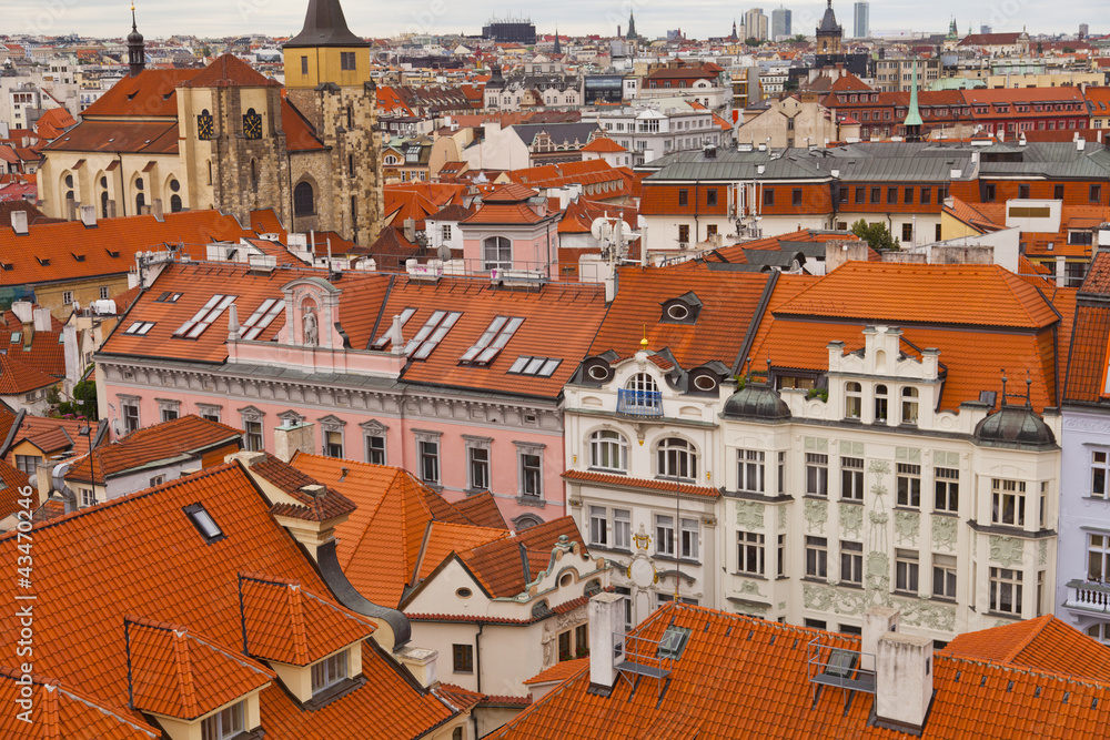 Obraz premium Roofs in Prague