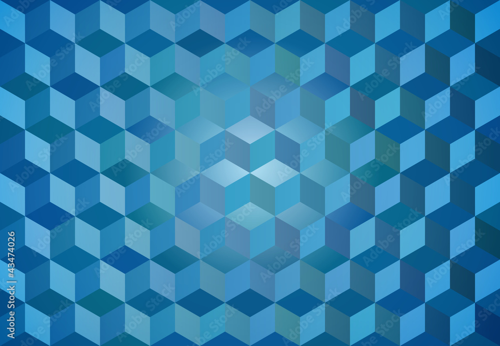 Blue cubes abstract background Blue cubes abstract background