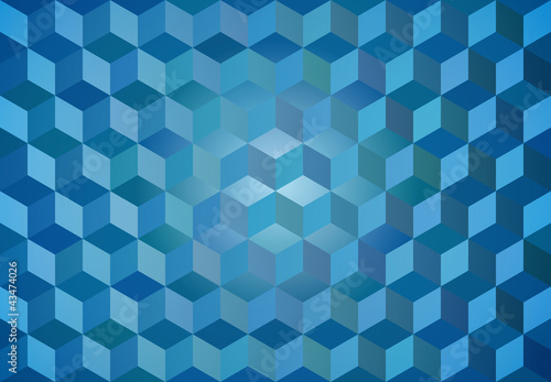 Blue cubes abstract background