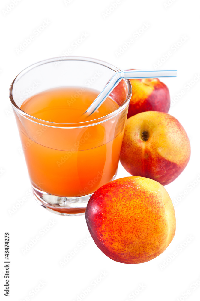 Fresh juice in a glass. Isolated on white background Fresh juice in a glass. Isolated on white background
