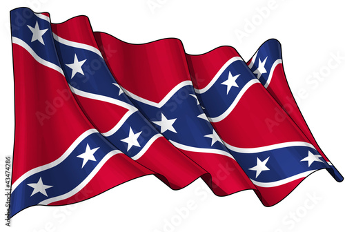 Canvas Print Confederate Rebel flag