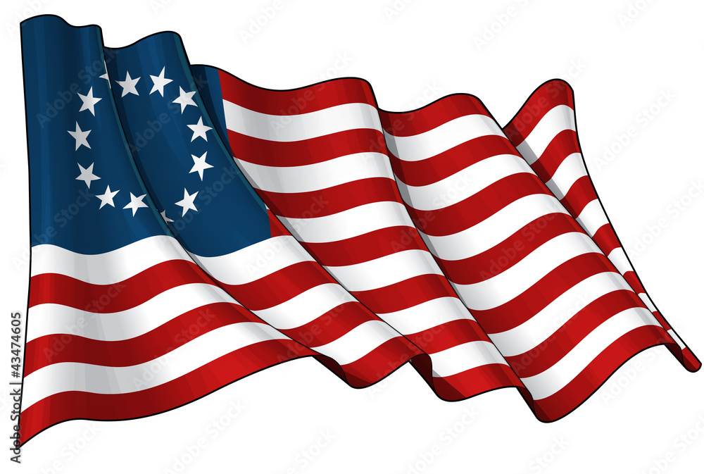 USA Betsy Ross flag Stock Illustration | Adobe Stock