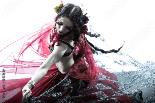 Canvas-taulu arabic woman belly dancer dancing