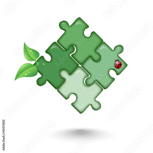 Abstract logo puzzle, Bio