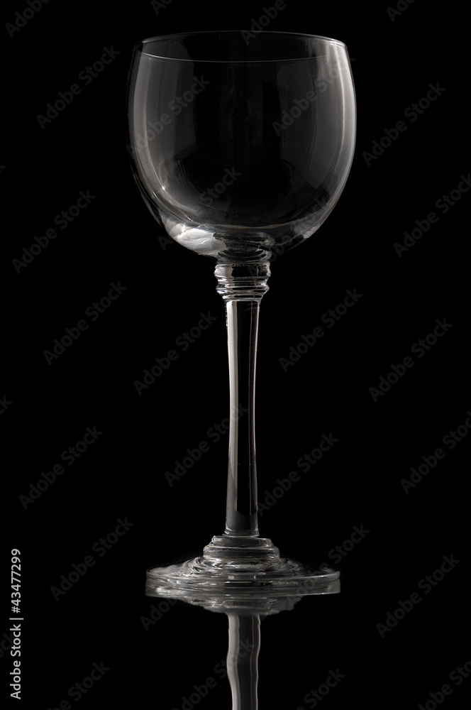 empty glass of wine over black background empty glass of wine over black background