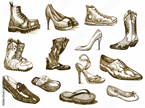shoes of dreams - hand drawings converted into vector