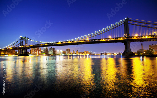 Manhattan Bridge at sunset