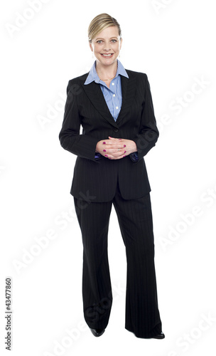 Full length portrait of caucasian businesswoman © stockyimages