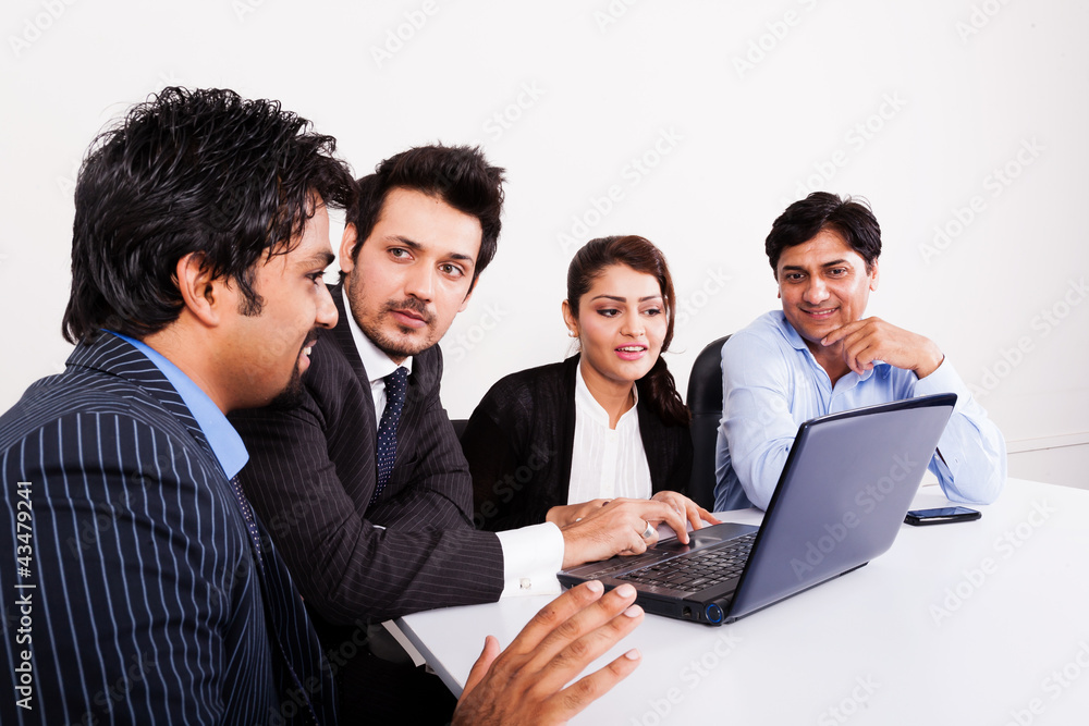 group of multi racial business people in meeting. group of multi racial business people in meeting.