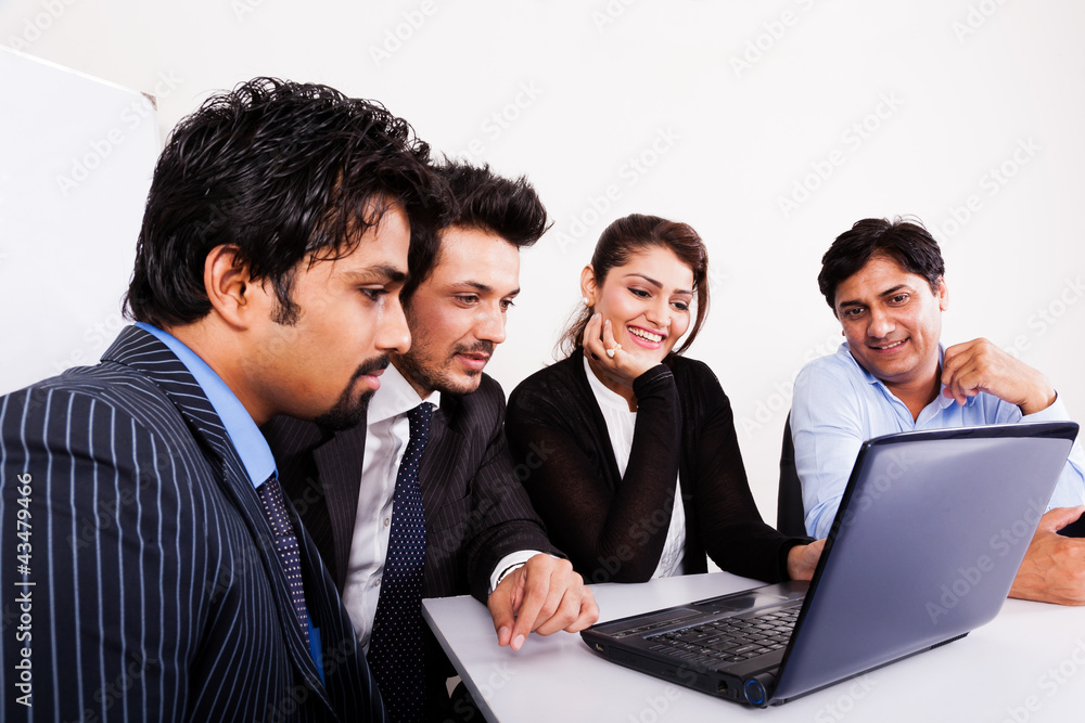 group of multi racial business people in meeting. group of multi racial business people in meeting.