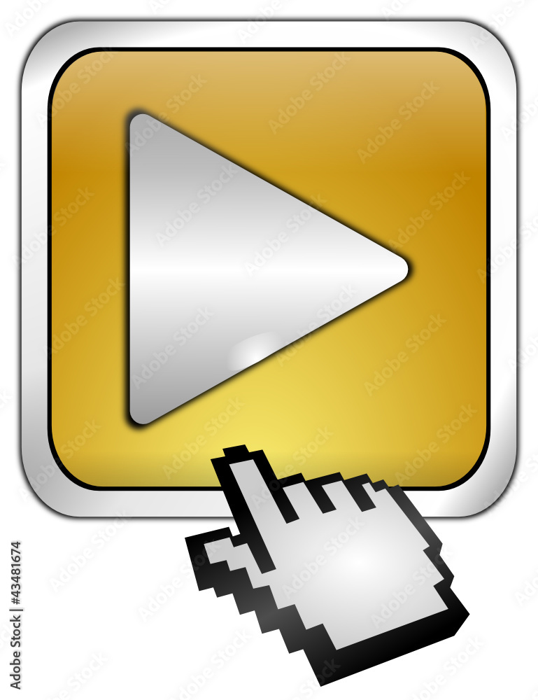 Play Button mit Cursor