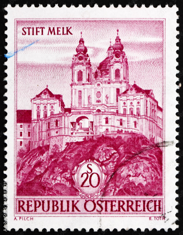 Postage stamp Austria 1963 Melk Abbey, Austria