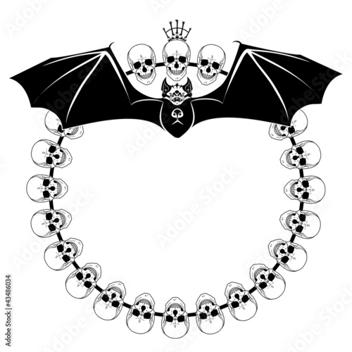 death's heads and bat