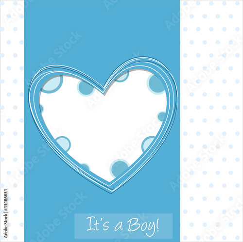 it's a boy - baby shower - cuore azzurro